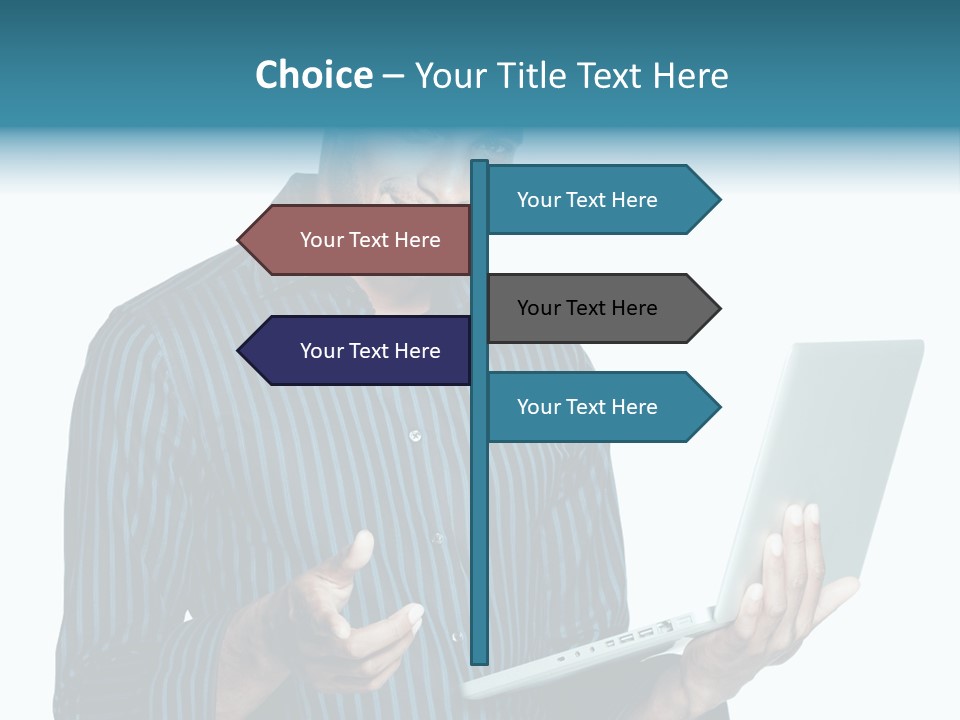 Bright Professional Laptop PowerPoint Template
