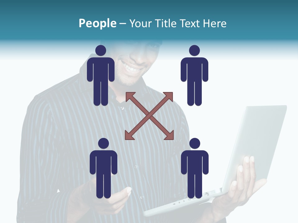 Bright Professional Laptop PowerPoint Template