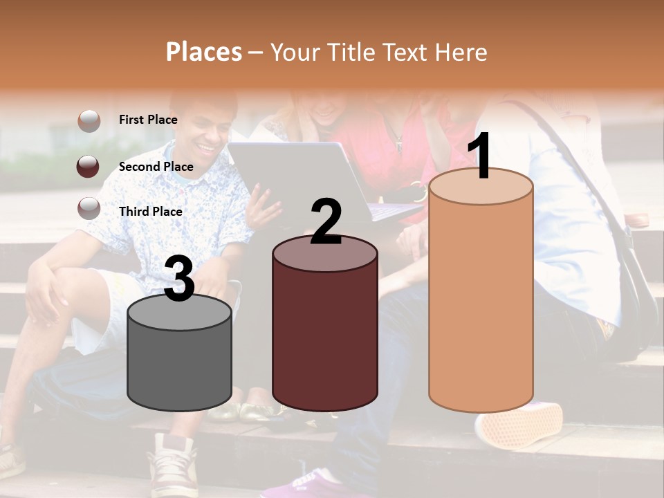 Woman Colour Rucksack PowerPoint Template