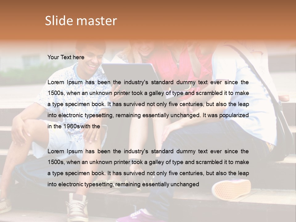 Woman Colour Rucksack PowerPoint Template