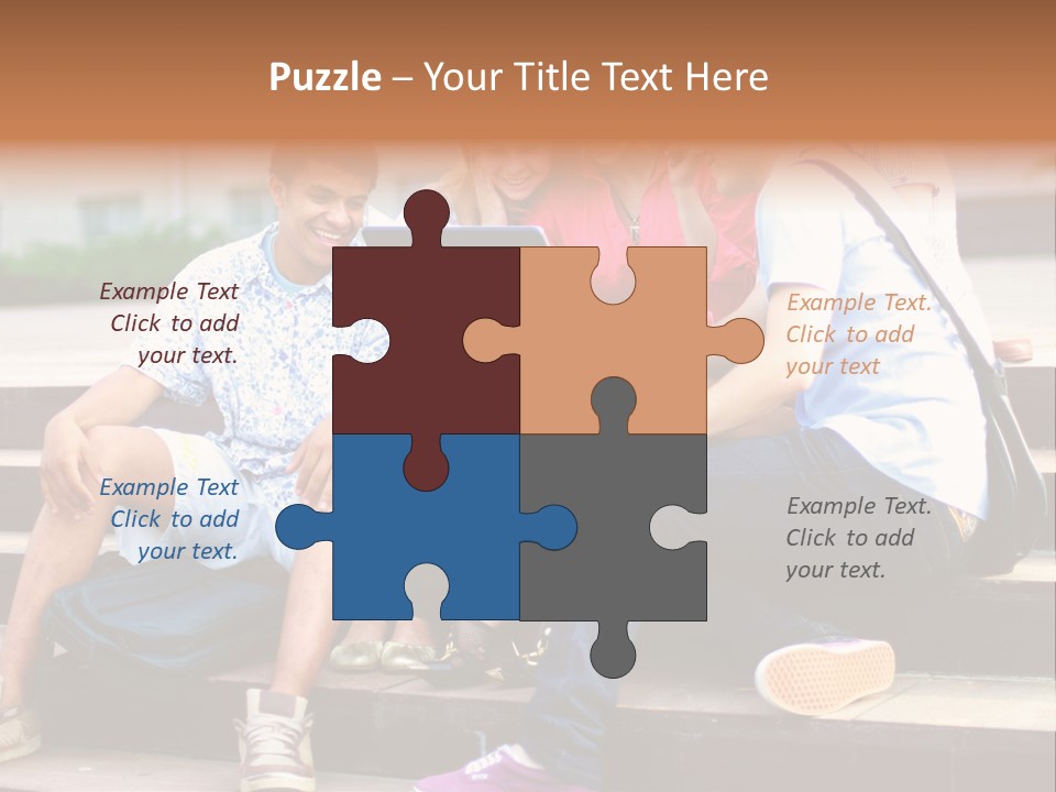 Woman Colour Rucksack PowerPoint Template