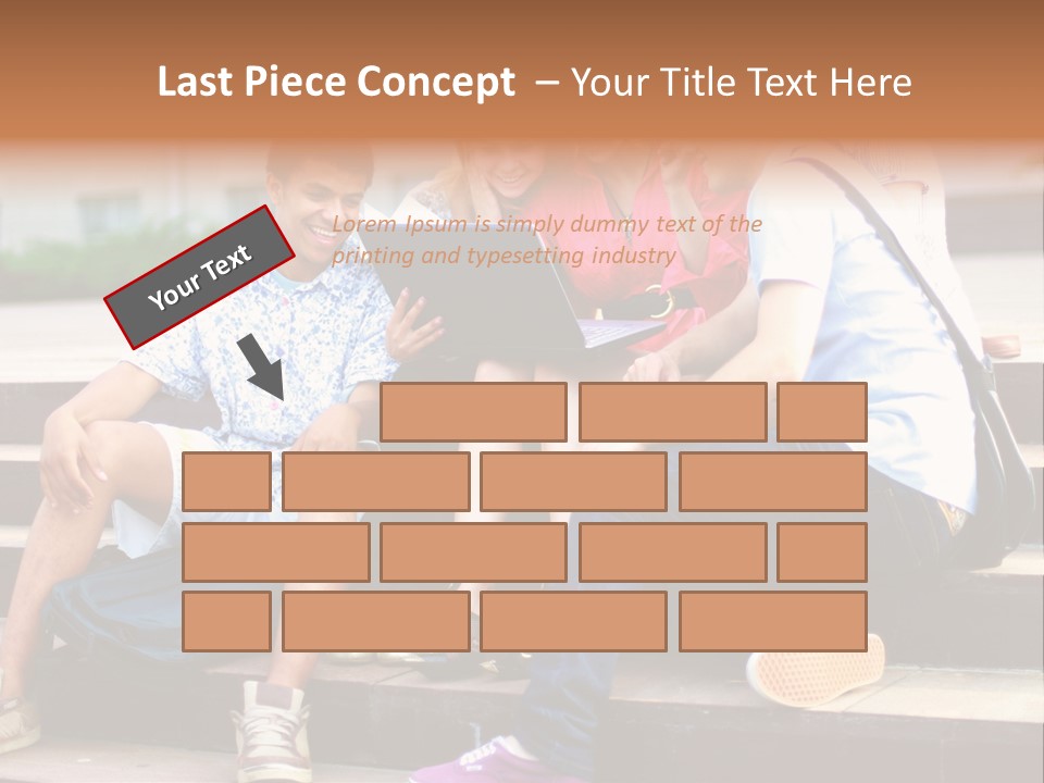 Woman Colour Rucksack PowerPoint Template