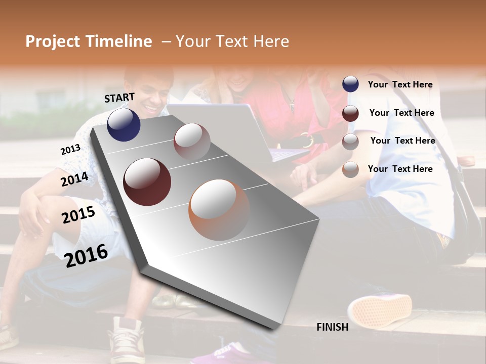 Woman Colour Rucksack PowerPoint Template