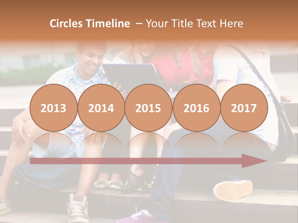 Woman Colour Rucksack PowerPoint Template