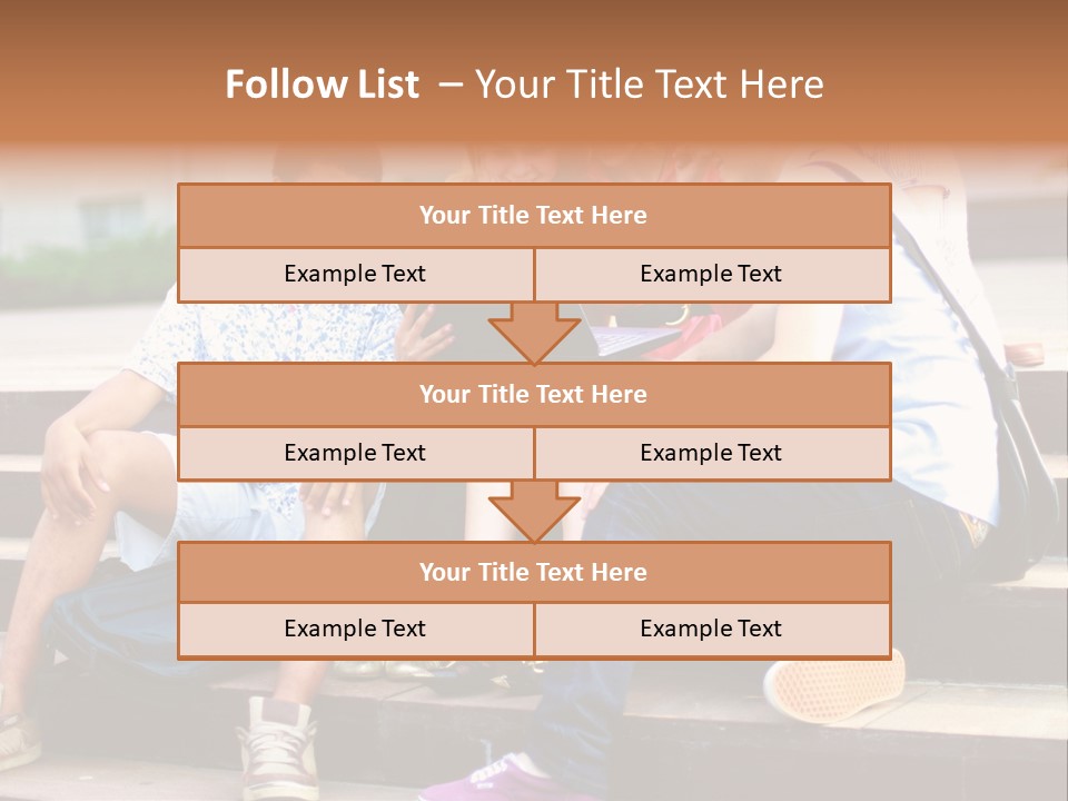 Woman Colour Rucksack PowerPoint Template