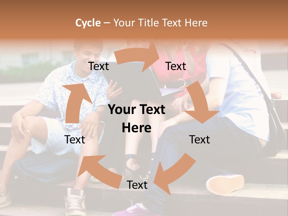 Woman Colour Rucksack PowerPoint Template