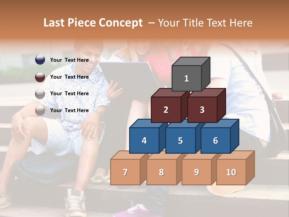 Woman Colour Rucksack PowerPoint Template