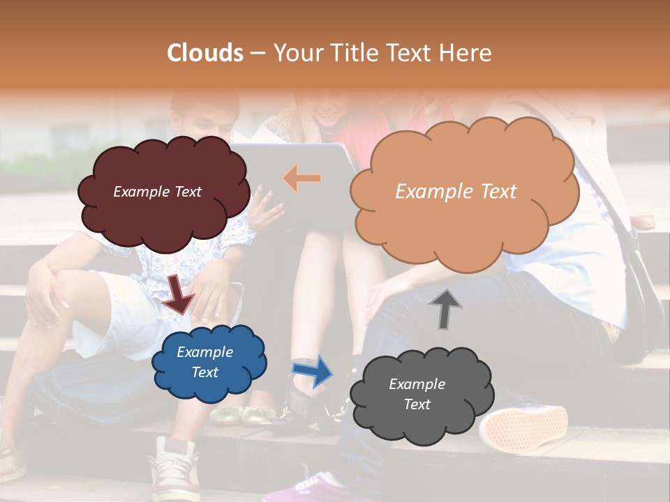 Woman Colour Rucksack PowerPoint Template