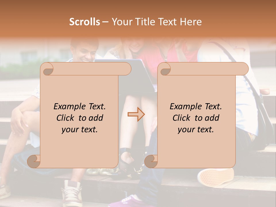 Woman Colour Rucksack PowerPoint Template