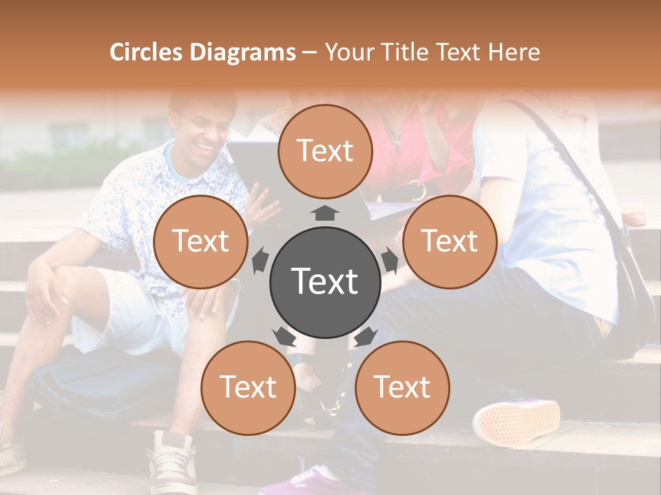 Woman Colour Rucksack PowerPoint Template