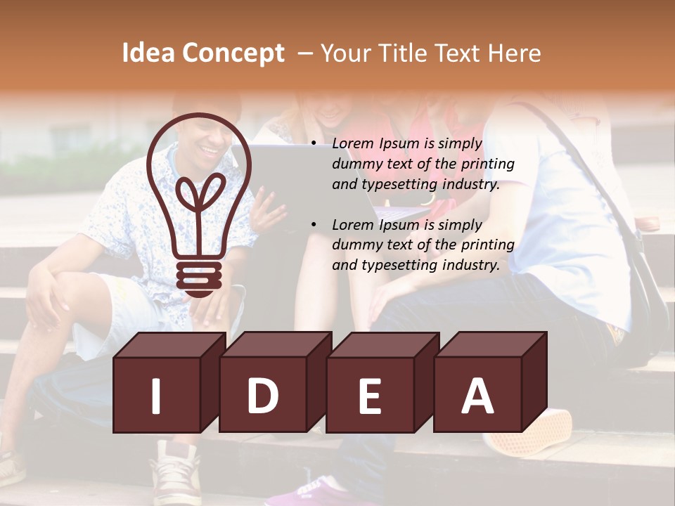 Woman Colour Rucksack PowerPoint Template