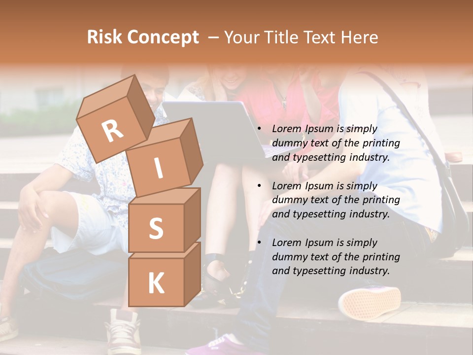 Woman Colour Rucksack PowerPoint Template