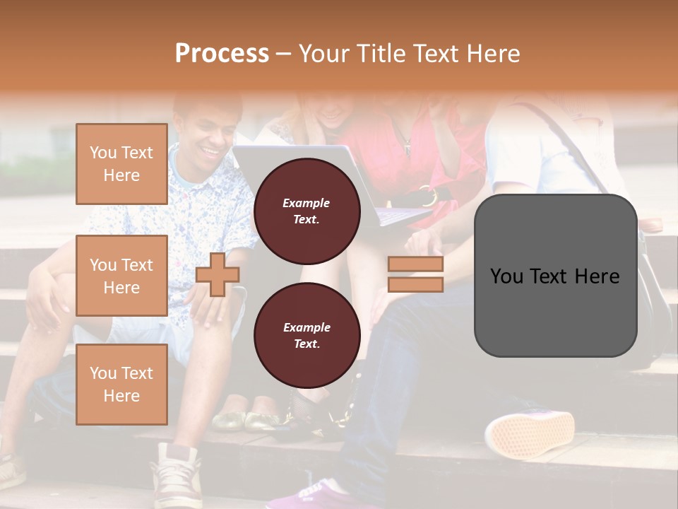 Woman Colour Rucksack PowerPoint Template