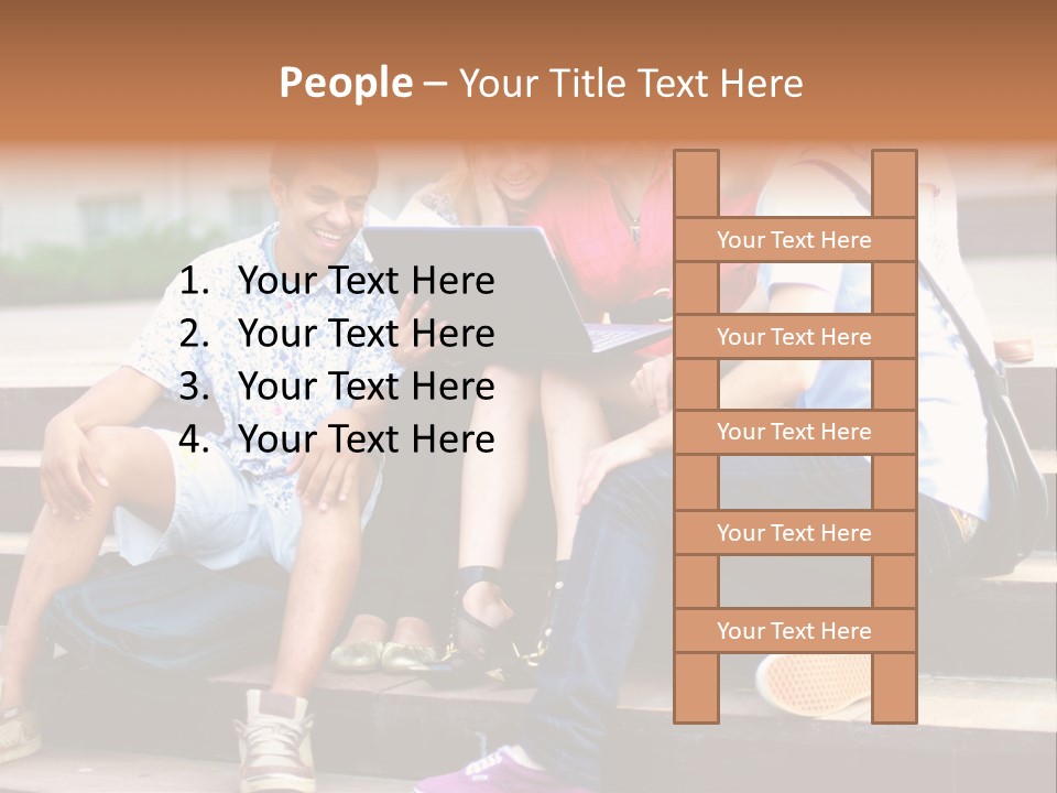 Woman Colour Rucksack PowerPoint Template