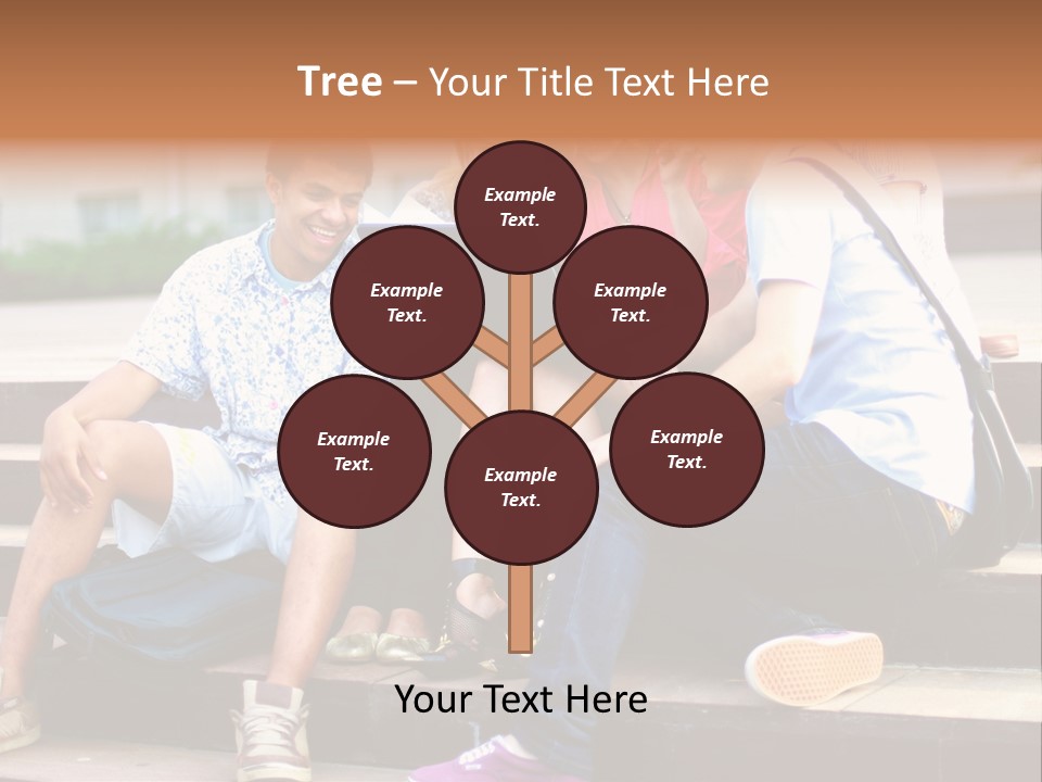 Woman Colour Rucksack PowerPoint Template