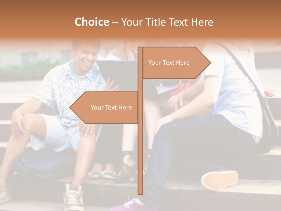 Woman Colour Rucksack PowerPoint Template