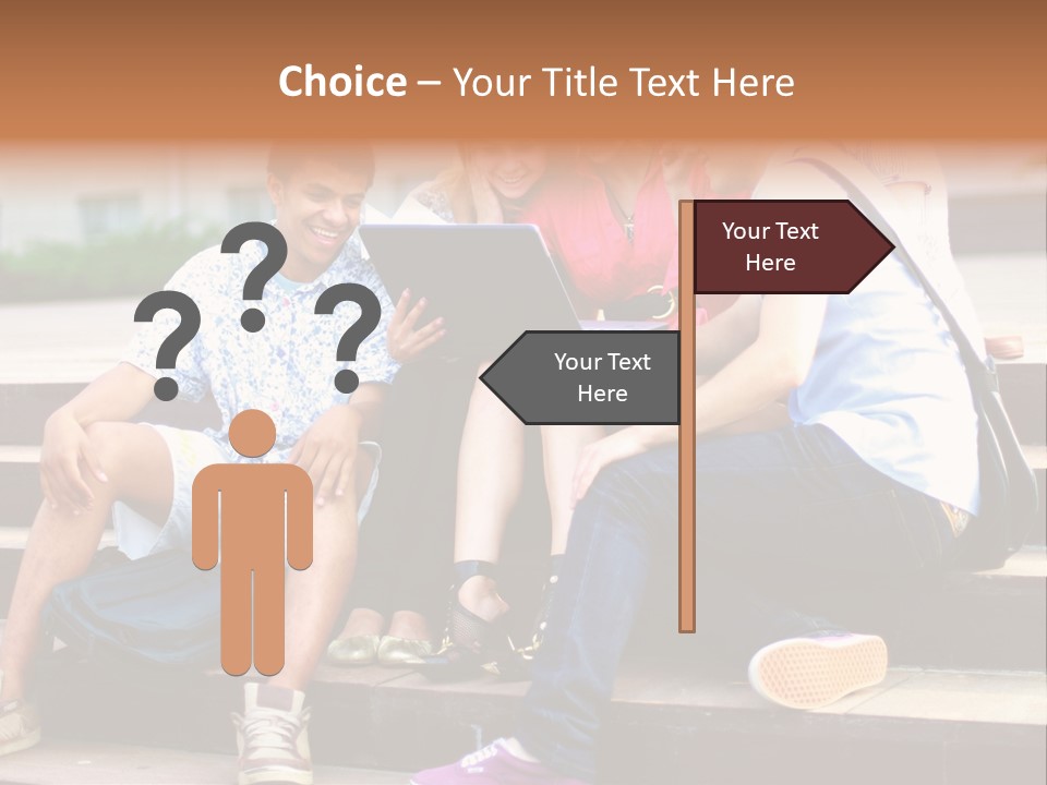 Woman Colour Rucksack PowerPoint Template