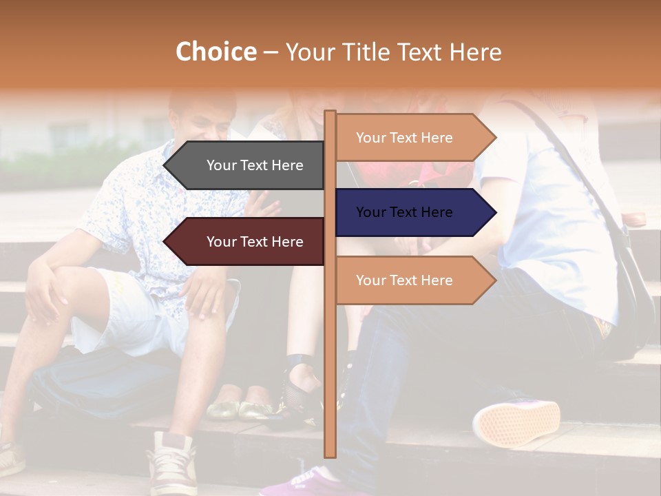 Woman Colour Rucksack PowerPoint Template