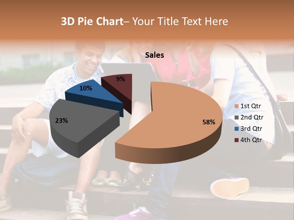 Woman Colour Rucksack PowerPoint Template