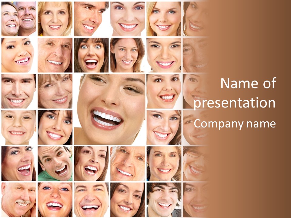 Cheek People Dentist PowerPoint Template