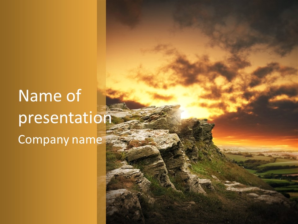 Idyllic Landscape Majestic PowerPoint Template