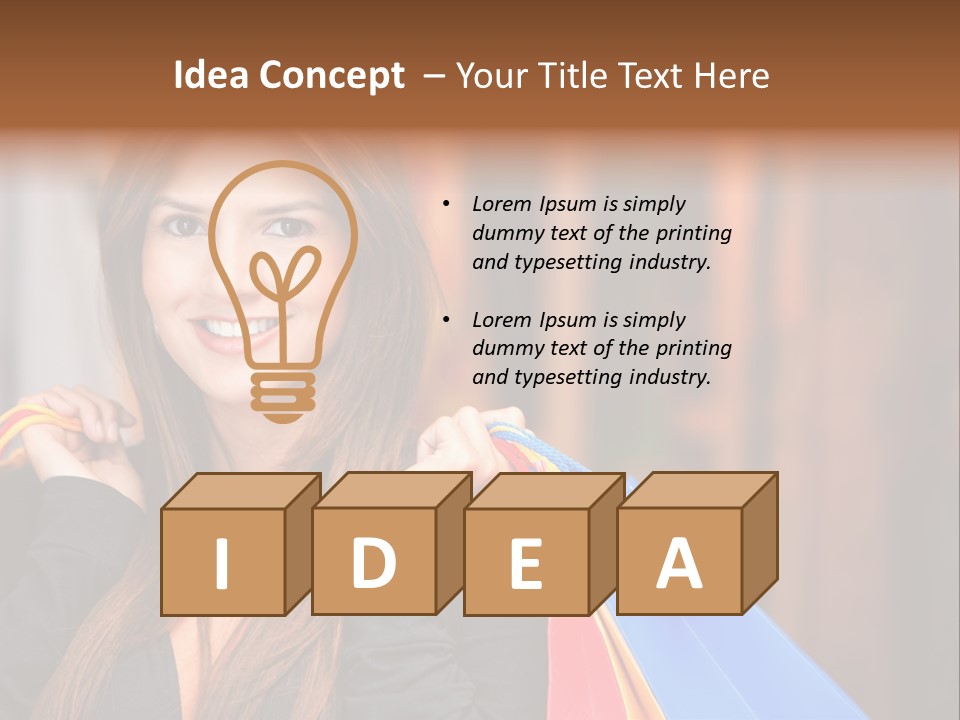 Mall Retail Happy PowerPoint Template