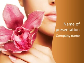 Aroma Pink Model PowerPoint Template