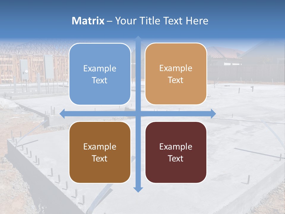A House Being Built With A Lot Of Concrete PowerPoint Template