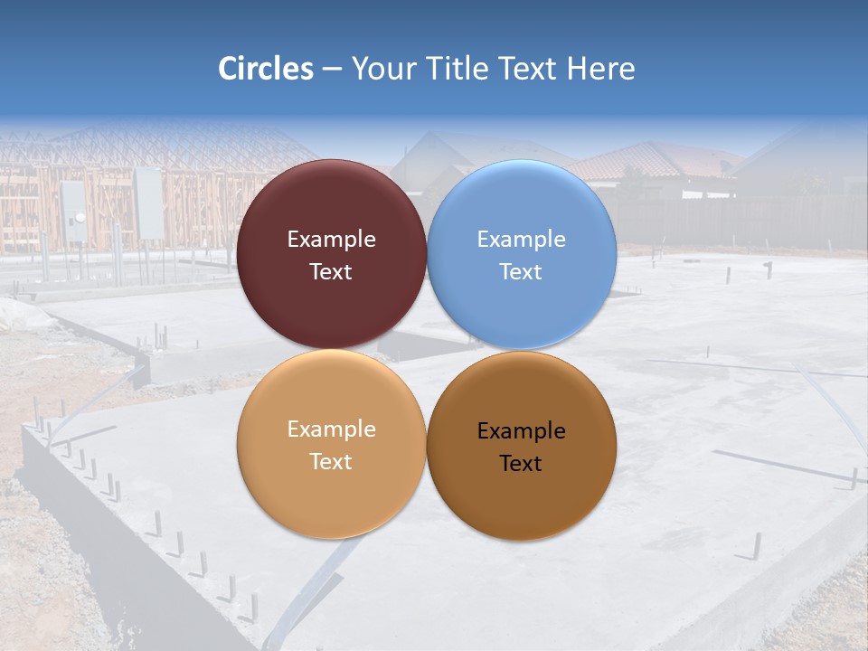 A House Being Built With A Lot Of Concrete PowerPoint Template