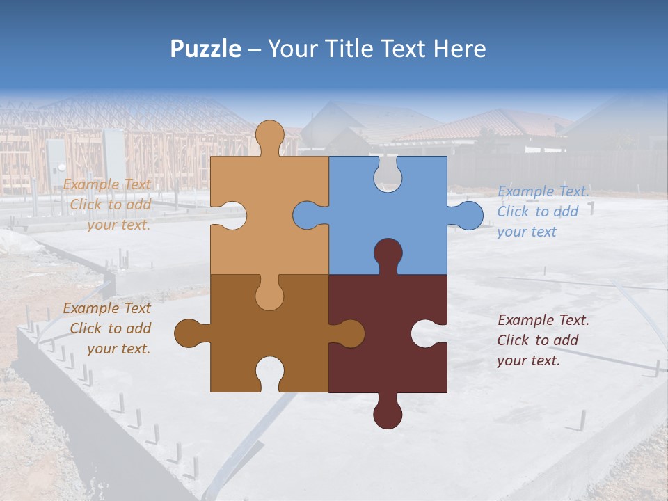 A House Being Built With A Lot Of Concrete PowerPoint Template