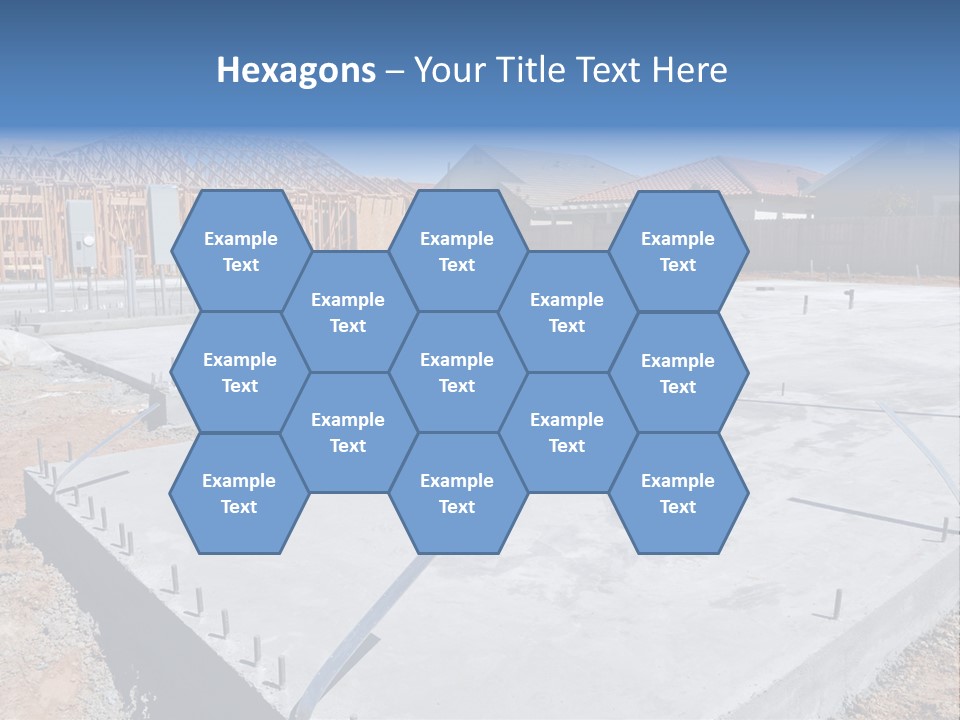 A House Being Built With A Lot Of Concrete PowerPoint Template