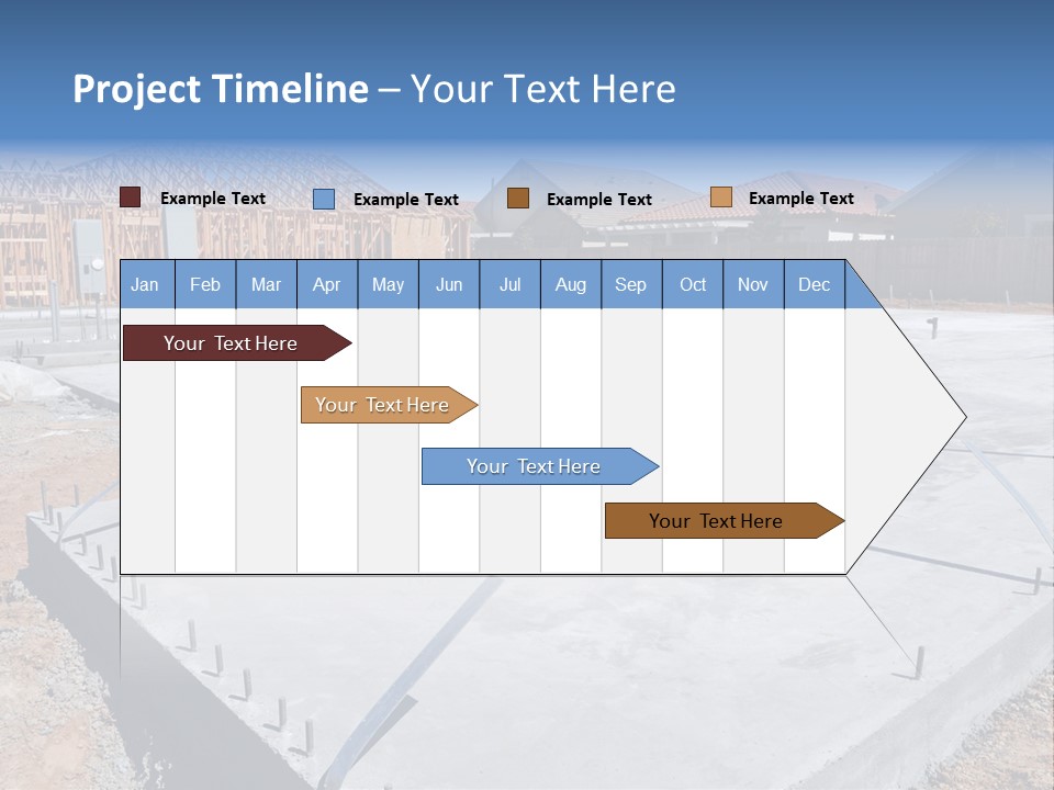 A House Being Built With A Lot Of Concrete PowerPoint Template