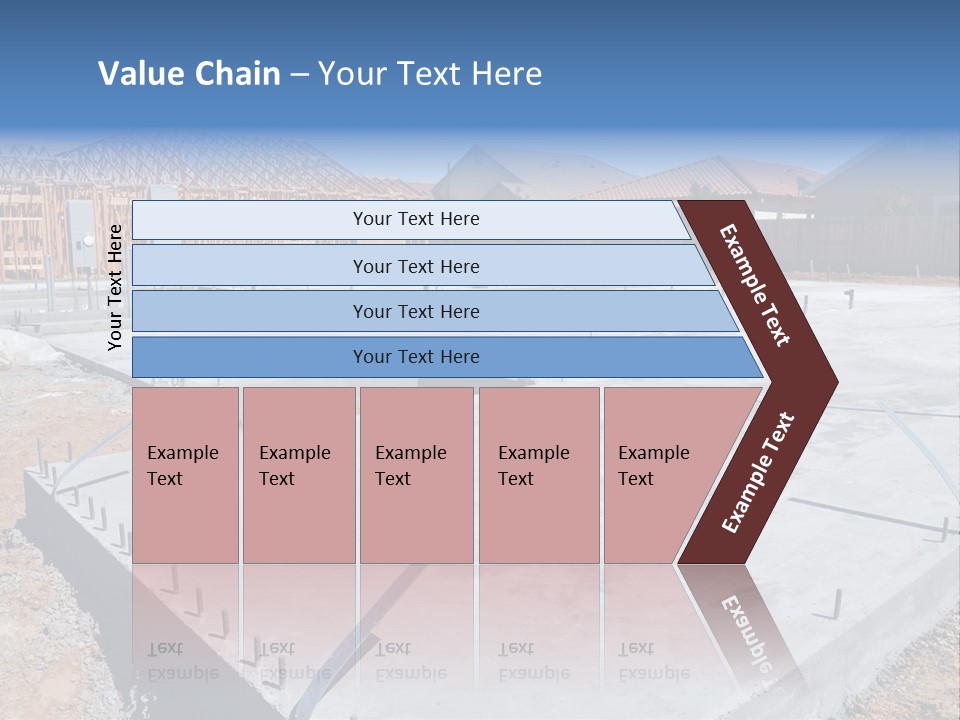 A House Being Built With A Lot Of Concrete PowerPoint Template