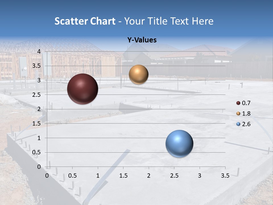 A House Being Built With A Lot Of Concrete PowerPoint Template