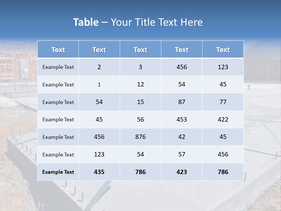 A House Being Built With A Lot Of Concrete PowerPoint Template