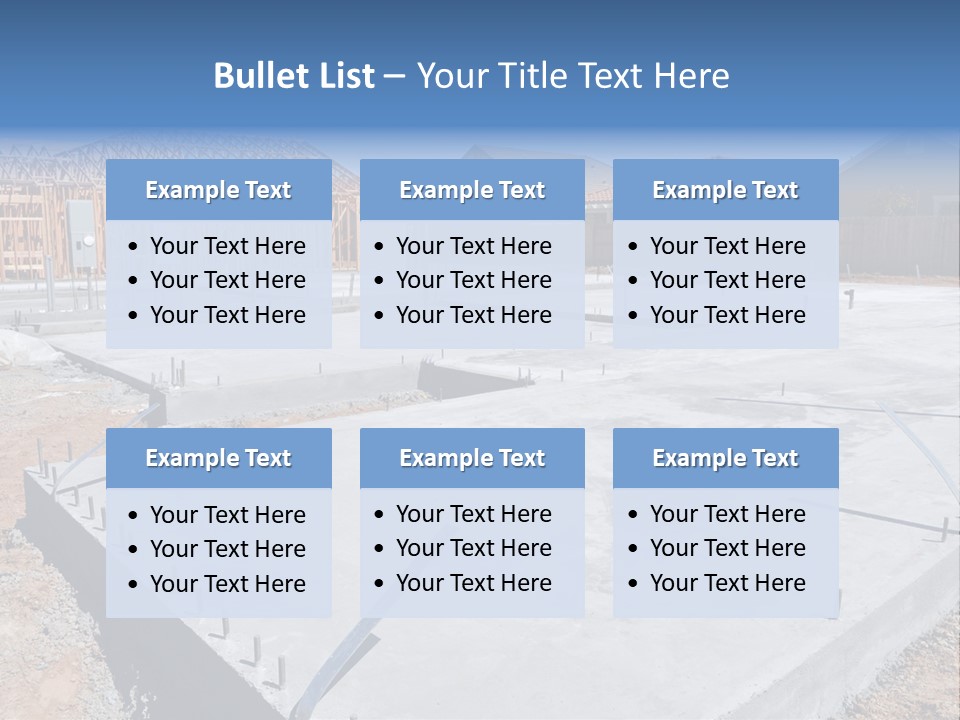 A House Being Built With A Lot Of Concrete PowerPoint Template