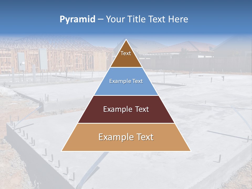 A House Being Built With A Lot Of Concrete PowerPoint Template
