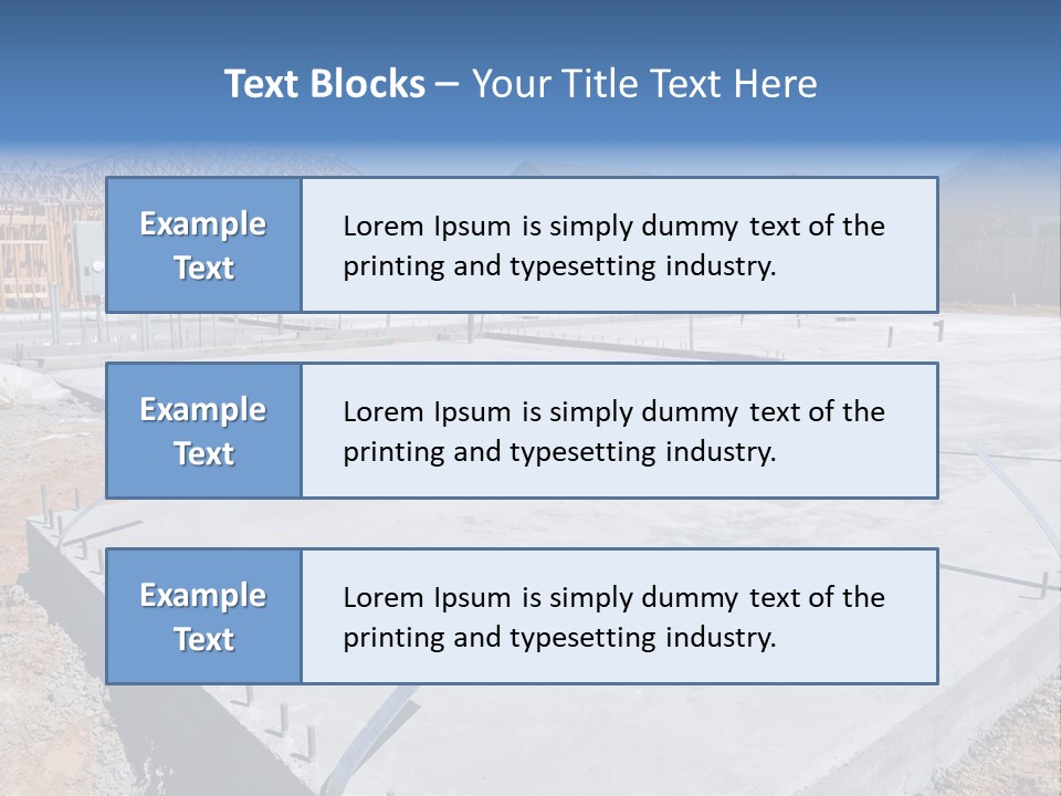 A House Being Built With A Lot Of Concrete PowerPoint Template