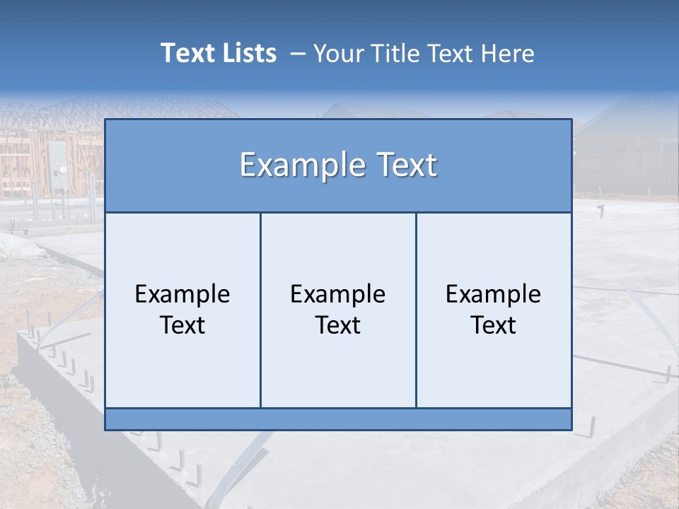 A House Being Built With A Lot Of Concrete PowerPoint Template