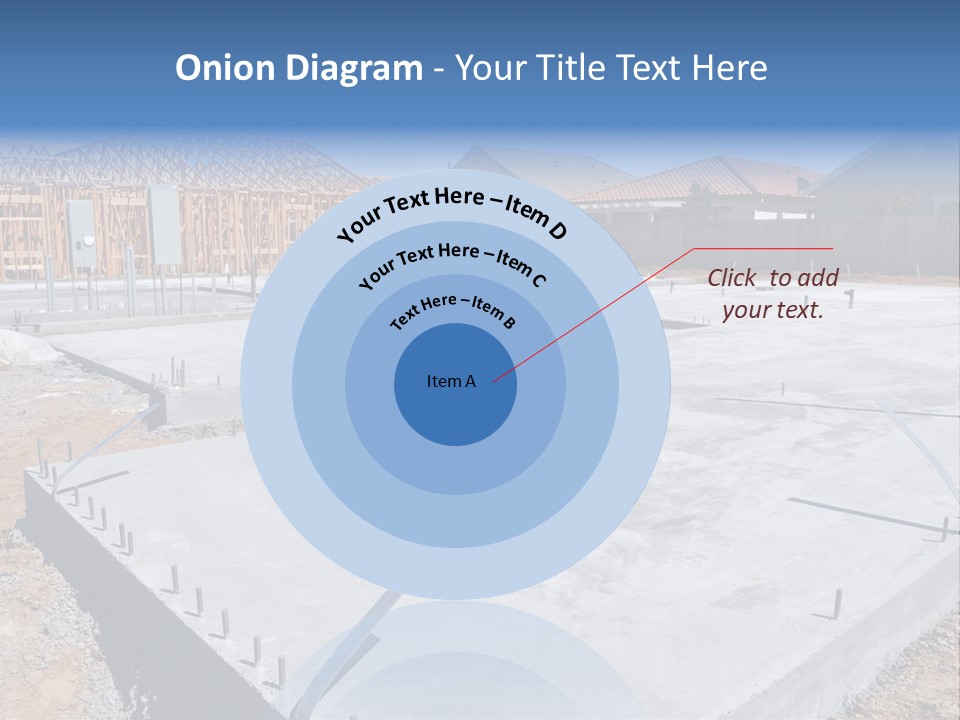 A House Being Built With A Lot Of Concrete PowerPoint Template