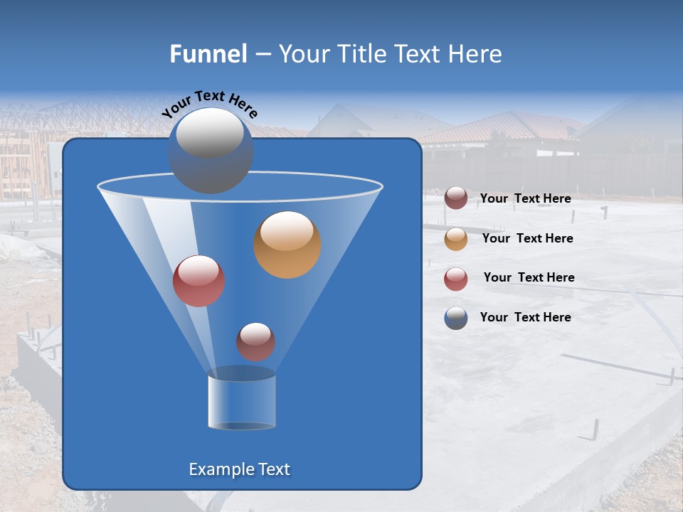 A House Being Built With A Lot Of Concrete PowerPoint Template