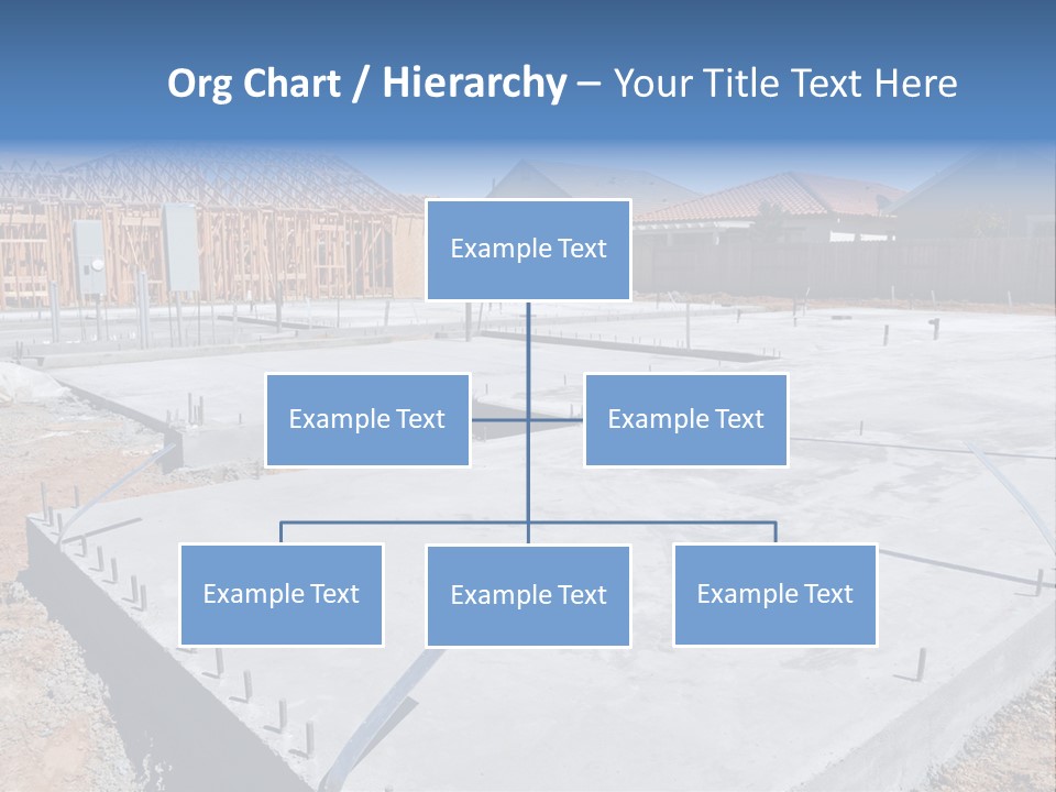 A House Being Built With A Lot Of Concrete PowerPoint Template