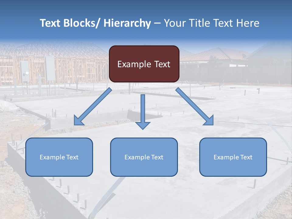 A House Being Built With A Lot Of Concrete PowerPoint Template