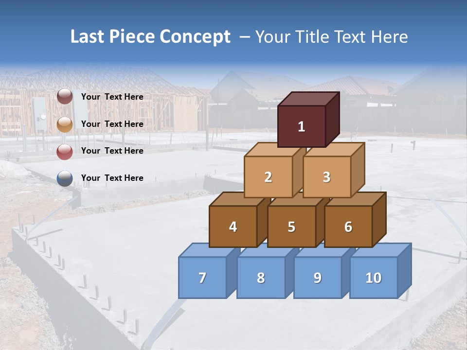 A House Being Built With A Lot Of Concrete PowerPoint Template