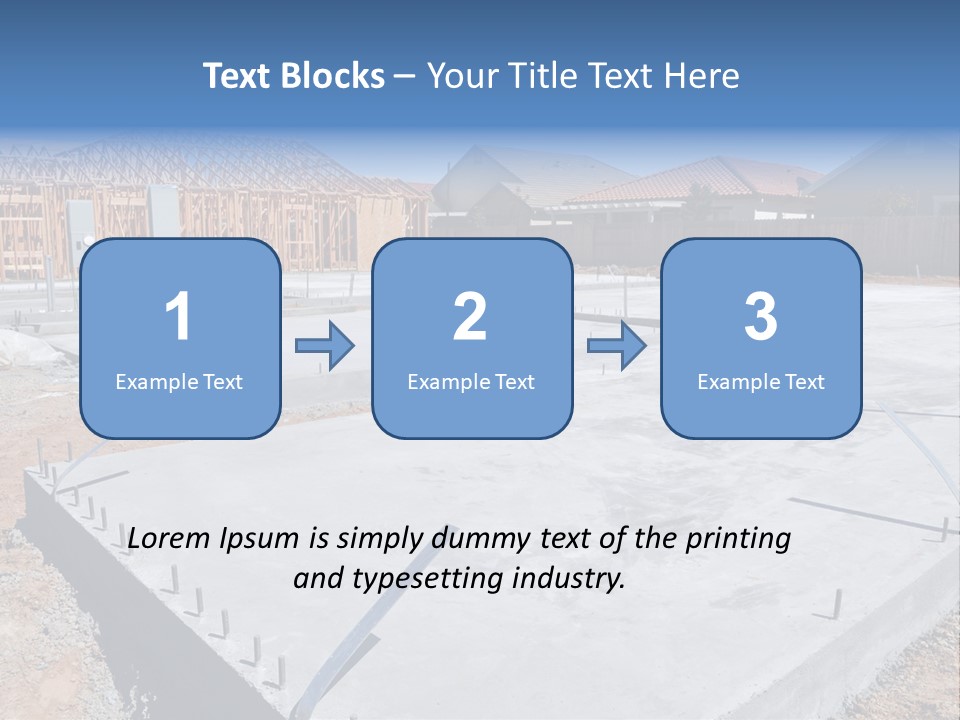 A House Being Built With A Lot Of Concrete PowerPoint Template