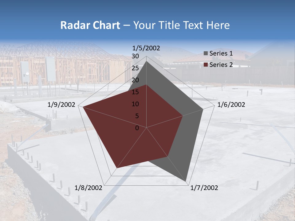 A House Being Built With A Lot Of Concrete PowerPoint Template