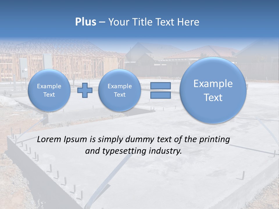 A House Being Built With A Lot Of Concrete PowerPoint Template