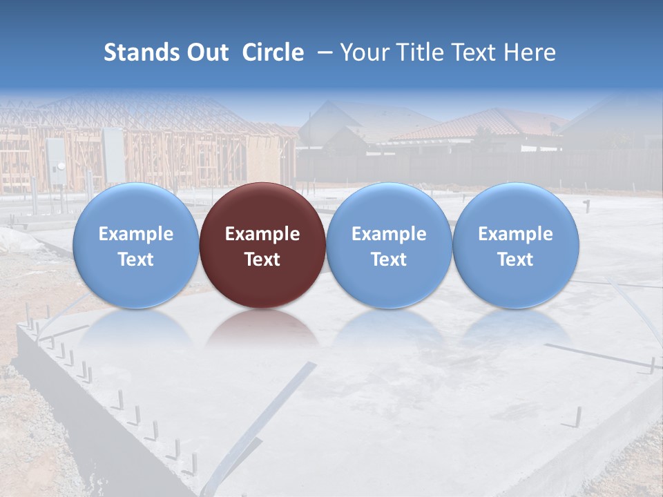 A House Being Built With A Lot Of Concrete PowerPoint Template