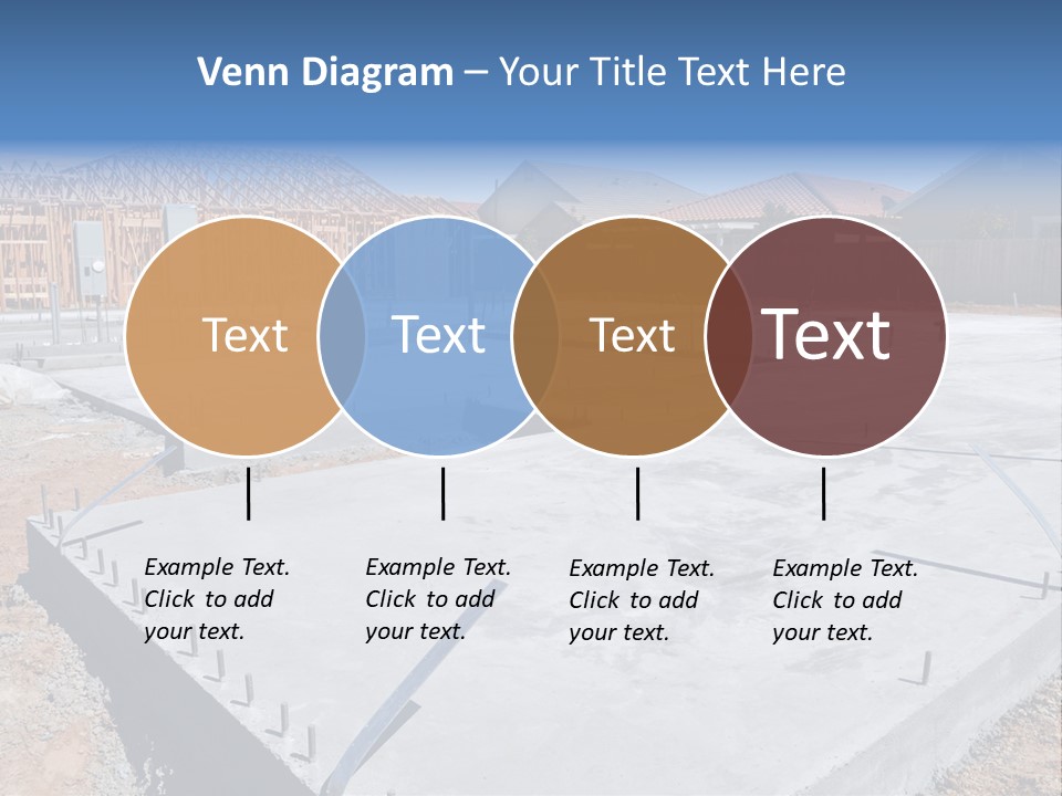 A House Being Built With A Lot Of Concrete PowerPoint Template