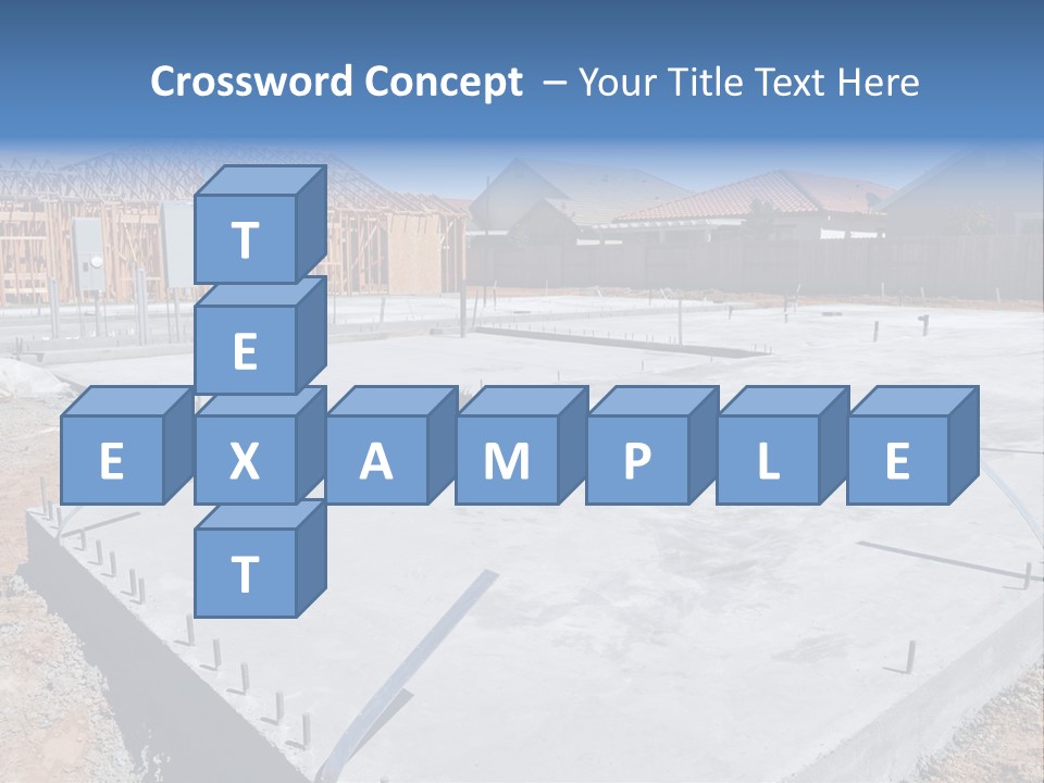 A House Being Built With A Lot Of Concrete PowerPoint Template